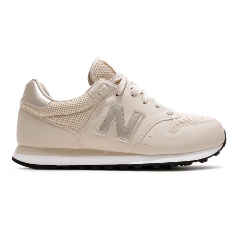 Tênis New Balance 500 V2 Feminino Bege / Dourado