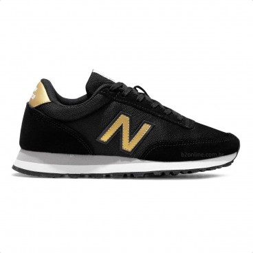 Tênis New Balance 501 Feminino Preto / Dourado