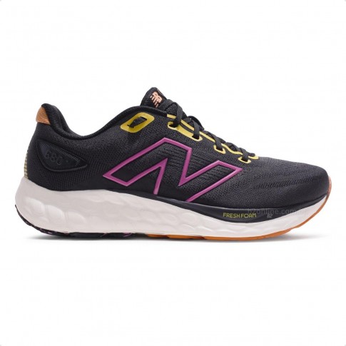 Tênis New Balance 680 V8 Feminino Preto / Rosa