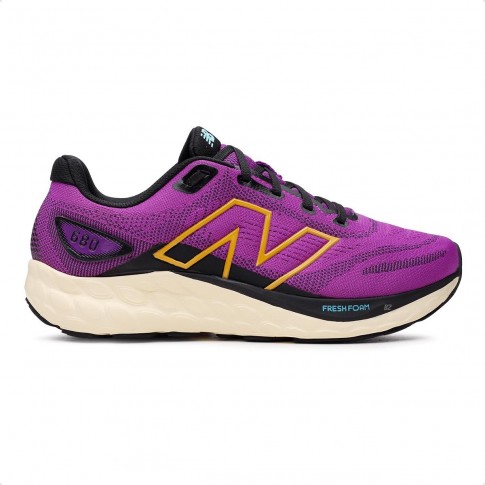 Tênis New Balance 680 V8 Feminino Roxo / Amarelo