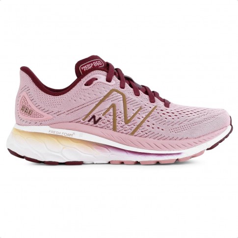 Tenis New Balance Fresh Foam X 860 V13 Feminino Rosa Vinho