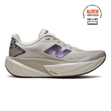 Tenis New Balance Fuelcell Rebel V5 Feminino Bege / Roxo