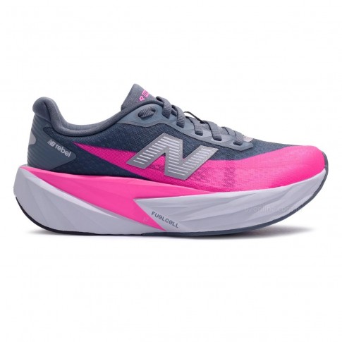 Tenis New Balance Fuelcell Rebel V5 Feminino Chumbo / Rosa