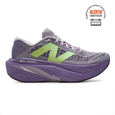 Tênis New Balance FuelCell Supercomp Trainer v3 Feminino Roxo Claro / Verde