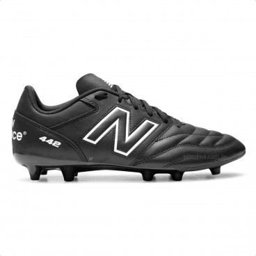 Chuteira Campo New Balance 442 V2 Academy Fg Masculina Preto / Branco