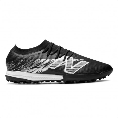 Chuteira Society New Balance Furon Team Tf V8 Unissex Preto / Branco