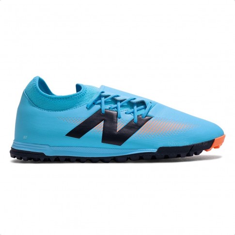 Chuteira Society New Balance Furon Dispatch Tf V7+ Masculina Azul / Preto