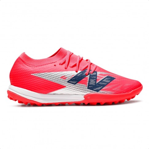 Chuteira Society New Balance Furon Team Tf V8 Unissex Rosa / Coral