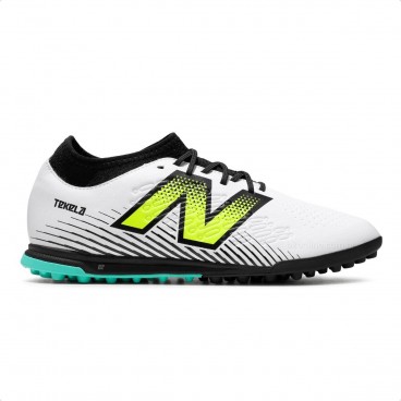 Chuteira Society New Balance Tekela Magique Tf V4+ Unissex Branco / Preto
