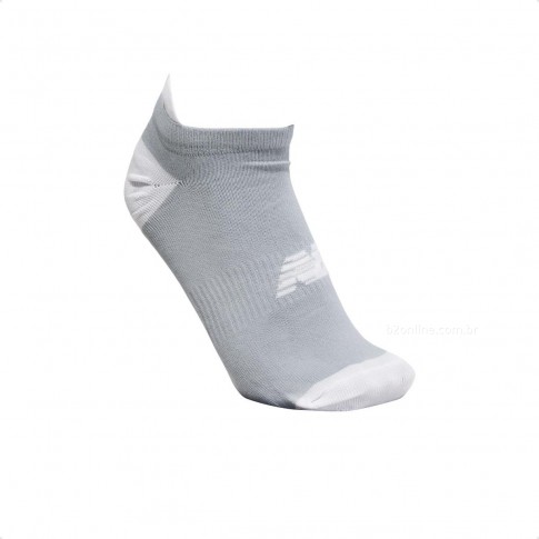 Meias New Balance Performance Calcanhar Unissex Cinza / Branco