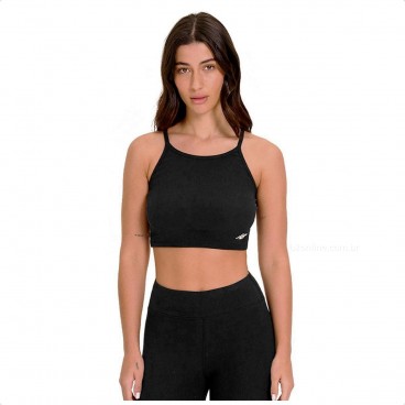 Top New Balance Canelado Small Logo Feminino Preto