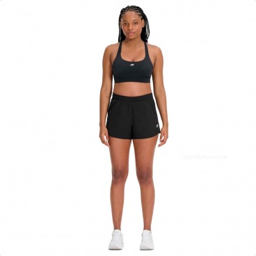 Top New Balance Essentials Run Feminino Preto