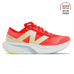 Tenis New Balance Fuelcell Rebel V4 Feminino Vermelho / Amarelo