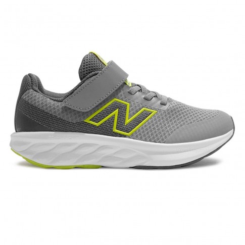 Tênis New Balance 520 V9 Velcro Infantil Cinza / Verde