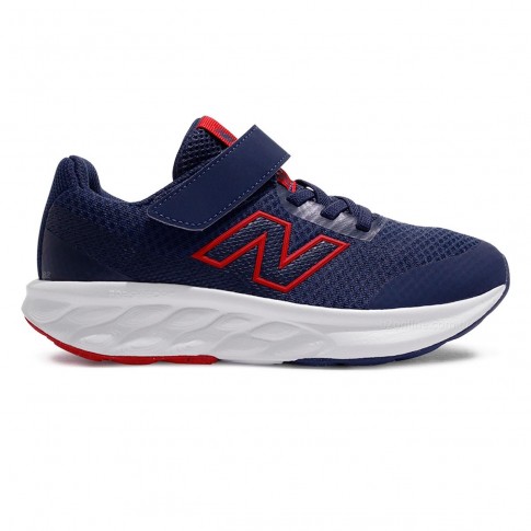 Tênis New Balance 520 V9 Velcro Infantil Marinho / Vermelho