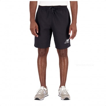 Bermuda New Balance Essentials Basic Masculina Preto / Preto