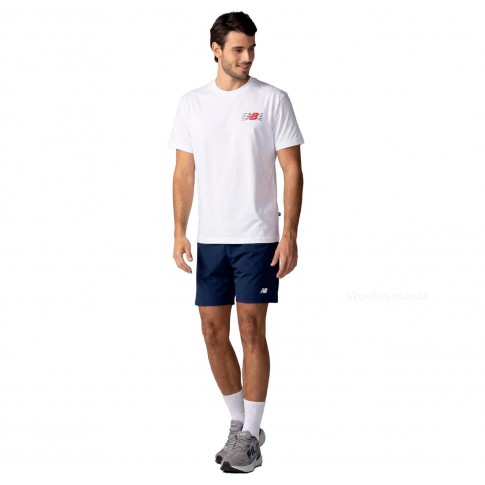 Bermuda New Balance Sport Essentials 7 Masculino Marinho