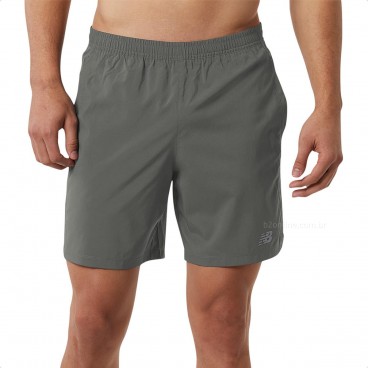 Bermuda Short New Balance 7IN Accelerate Cinza