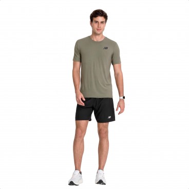 Bermuda Short New Balance Sport Essentials 7 Masculina Preto / Preto