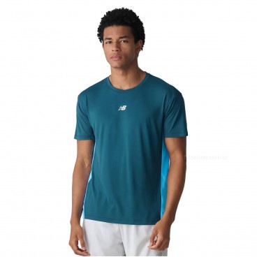 Camiseta New Balance Fast Days Masculina Marinho / Azul Claro
