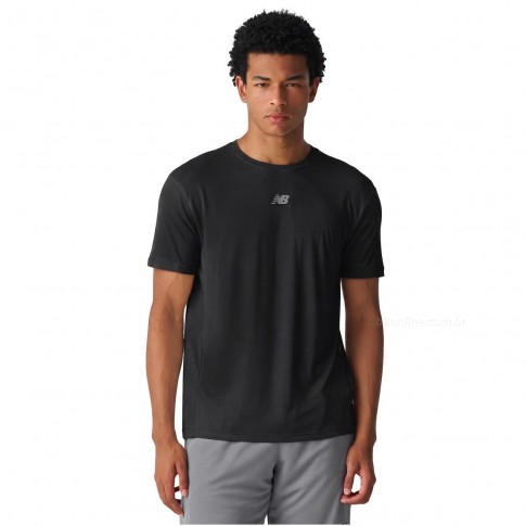 Camiseta New Balance Fast Days Masculina Preto / Cinza