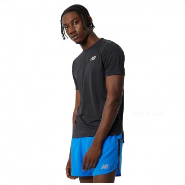 Camiseta New Balance Impact Run Masculina Preto