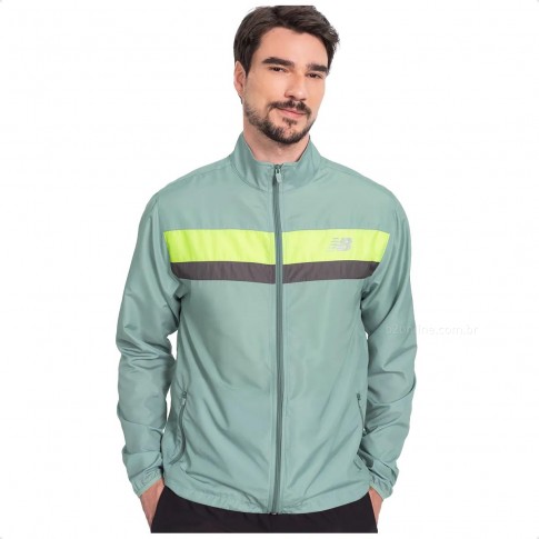 Jaqueta New Balance Corta Vento Accelerate Masculino Verde