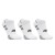 Kit de 3 Meias New Balance Cano Baixo Masculina Branco / Cinza