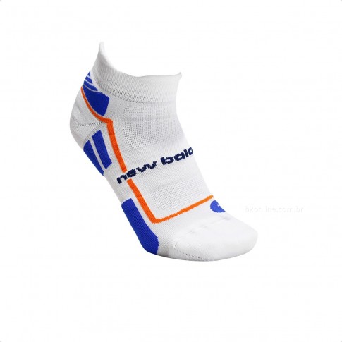 Meias New Balance Performance Invisível Masculina Branco / Azul