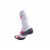 Meias New Balance Performance Run Cano Longo Branco / Laranja