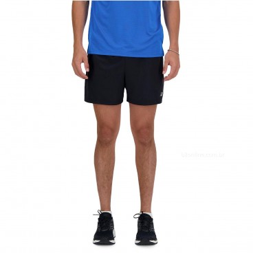 Shorts New Balance Sport Essentials 5 Masculino Preto / Prata