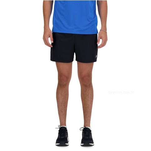 Shorts New Balance Sport Essentials 5 Masculino Preto / Prata