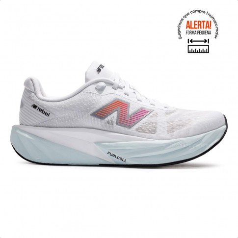 Tenis New Balance Fuelcell Rebel V5 Masculino Branco / Azul