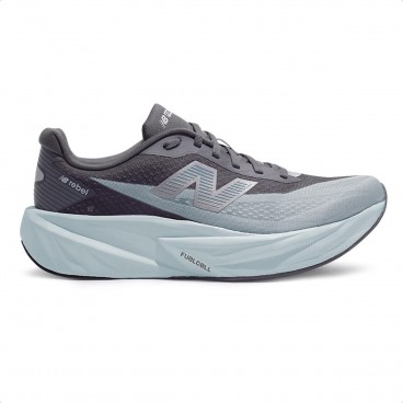 Tenis New Balance Fuelcell Rebel V5 Masculino Cinza / Azul Claro