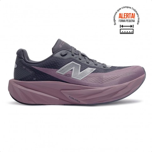Tenis New Balance Fuelcell Rebel V5 Masculino Cinza / Roxo