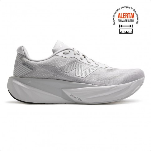 Tenis New Balance Fuelcell Rebel V5 Masculino Cinza Claro