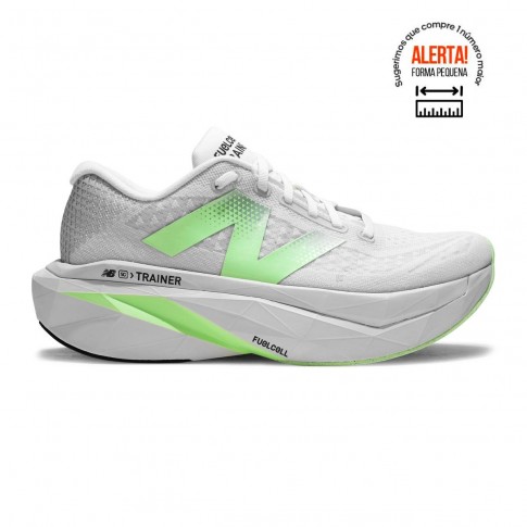 Tênis New Balance FuelCell Supercomp Trainer v3 Masculino Cinza / Verde