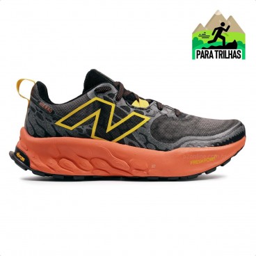 Tênis New Balance Hierro V8 Masculino Preto / Laranja - Legendário