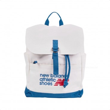 Mochila New Balance Canvas 18L Unissex Branco / Azul