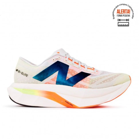 Tenis New Balance Fuelcell Supercomp Elite V4 Masculino Bege / Laranja