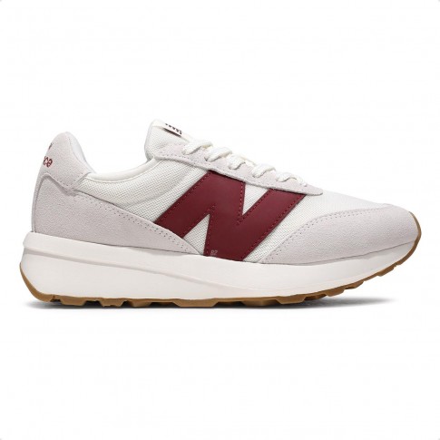 Tênis New Balance 370v1 Unissex Bege / Bordô