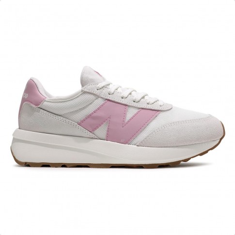 Tênis New Balance 370v1 Unissex Cinza / Rosa Claro