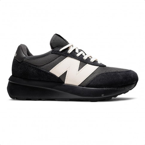 Tênis New Balance 370v1 Unissex Preto / Bege