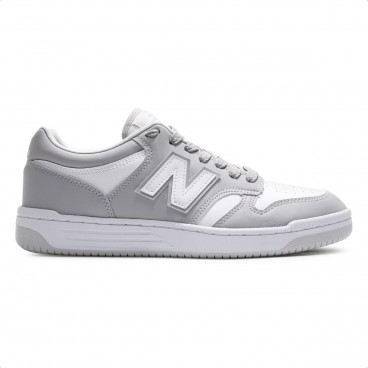 Tênis New Balance 480 Low Unissex Cinza Claro / Branco