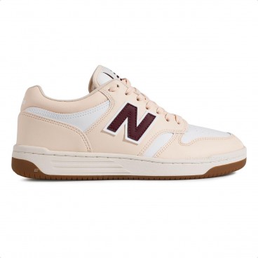 Tênis New Balance 480 Low Unissex Rosa / Branco
