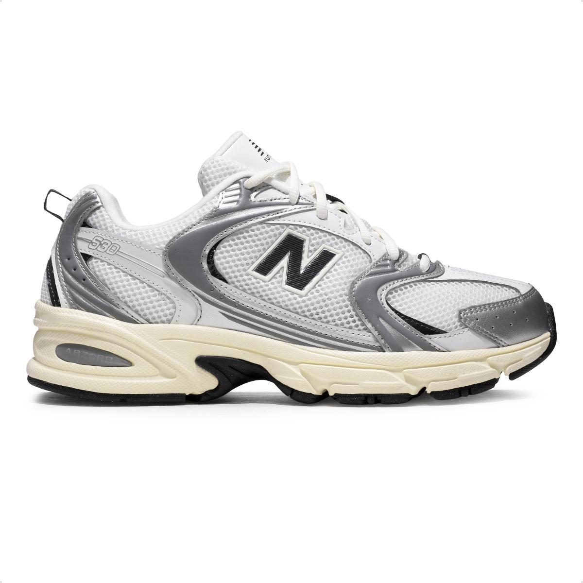 Tênis New Balance 530 Unissex Branco Prata