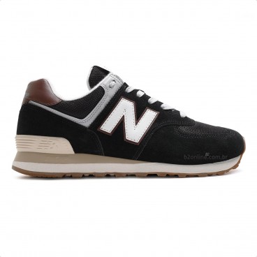 Tênis New Balance 574 V2 Unissex Preto / Marrom