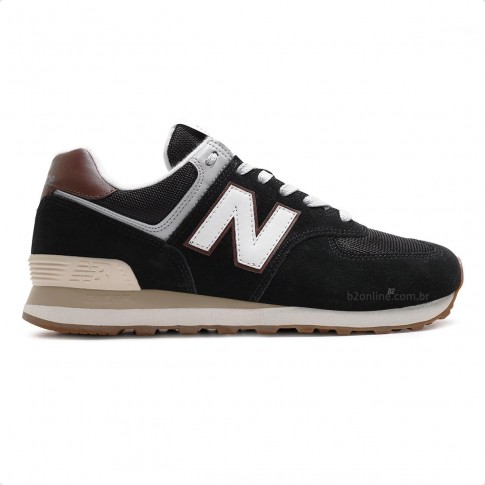 Tênis New Balance 574 V2 Unissex Preto / Marrom