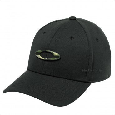 Boné Oakley Tincan Masculino Preto / Verde