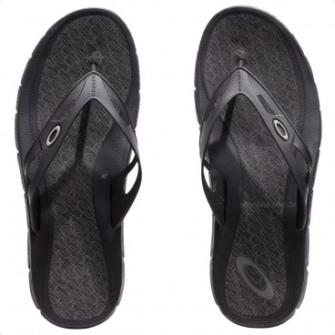 Chinelo Oakley Operative Heritage Masculino Preto /  Preto